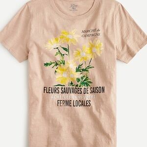J. Crew Vintage cotton "Fleurs Sauvages" T-shirt